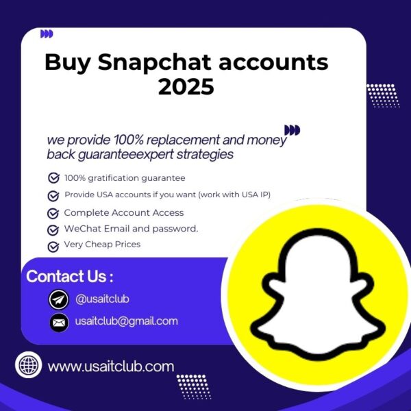 Buy Snapchat accounts 2025.
